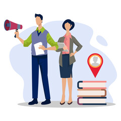 Hiring Employe Illustration