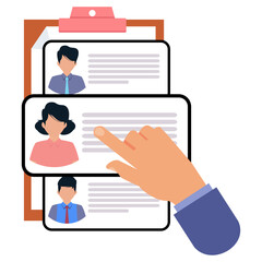 Hiring Employe Illustration