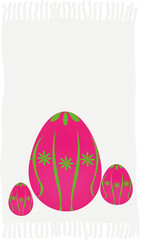 Carpet banner with Easter Eggs