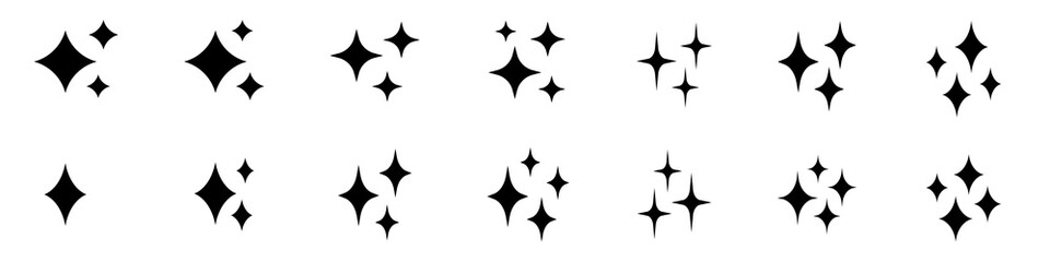 Shine icon, Clean star icon.