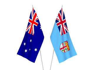Australia and Republic of Fiji flags