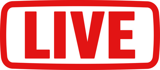 Live streaming set red icons. Play button icon vector illustration.