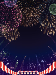 ヤグラと見上げた夜空の花火3