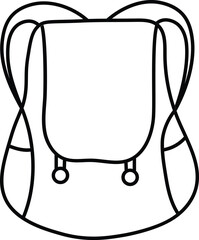 backpack line style icon design, Back to school and education theme Vector illustration