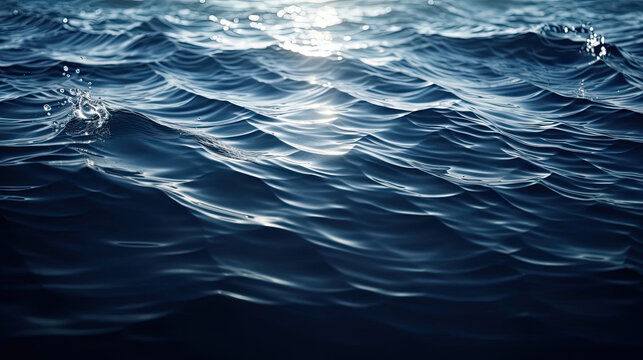 Original light background image of the water surface with Generative AI Technology