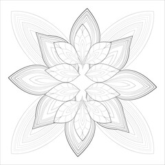 Coloring Books for adults. Hand drawn flowers in zentangle style for t-shirt design or tattoo and coloring book