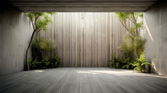 Contemporary Room. Modern Interior Design Background. Generative AI.