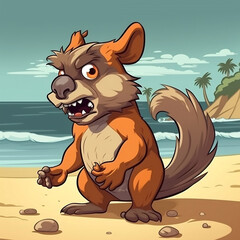 squirrel on the beach