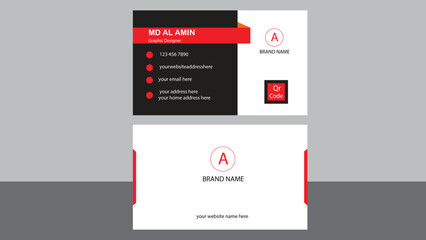 Real estate busniess card design with creative simple concept Premium Vector double sided graphics Templates  Professional modern Best design