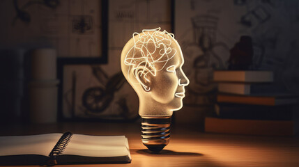 Bright idea and creative thinking 