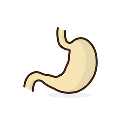 Stomach icon isolated vector illustration.