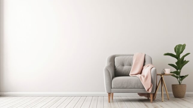 Contemporary Interior Design Background. Modern Home. Generative AI.
