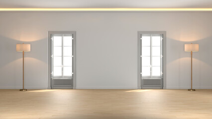 Fototapeta premium empty room with window