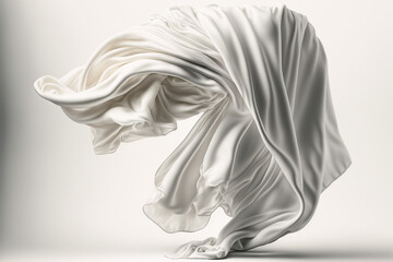 Elegant fashion flying satin silk cloth design for product display. Illustration
