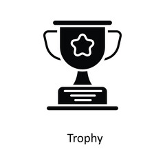 Trophy Vector   Solid icons. Simple stock illustration stock