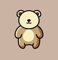 cute teddy bear design, cartoon teddy bear illustration