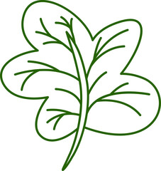 leaf and plant line art illustration