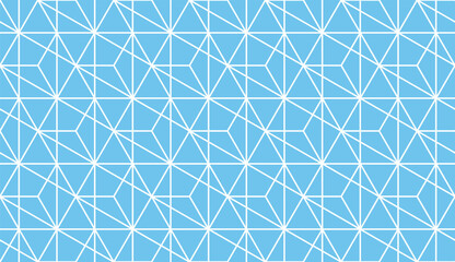 The geometric pattern with lines. Seamless vector background. White and blue texture. Graphic modern pattern. Simple lattice graphic design