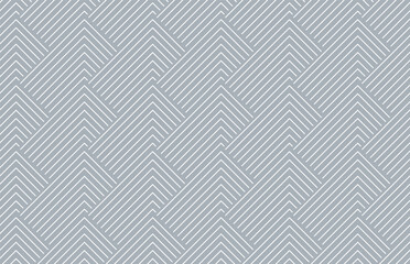 Abstract geometric pattern with stripes, lines. Seamless vector background. White and gray ornament. Simple lattice graphic design.