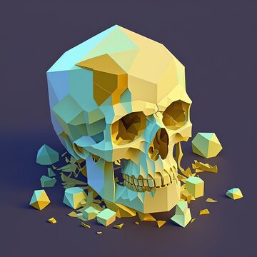 A 3d isometric skull