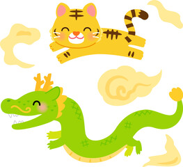 龍と虎のキャラクター