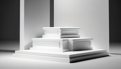 Template, mockup. Minimalist empty podium for advertising of cosmetic products