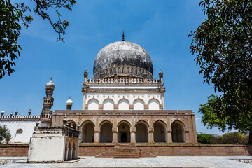Exterior of the Tomb of Begum Hayat Baksh, Qutub Shahi Tombs, Hyderabad, Telangana, India, Asia