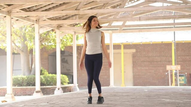 Stock video of Jumping Jack for weight loss exercise.