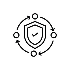 Shield icon vector stock.
