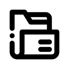 folder line icon