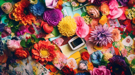 colorful flowers in a market