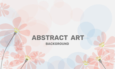 Abstract art background vector. Luxury minimal style wallpaper with art flower and botanical leaves, background for banner, poster, Web and packaging.