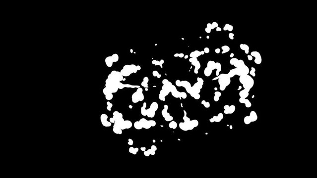 Press Start, word text animation. 4k Ultra HD motion graphic on black screen background.