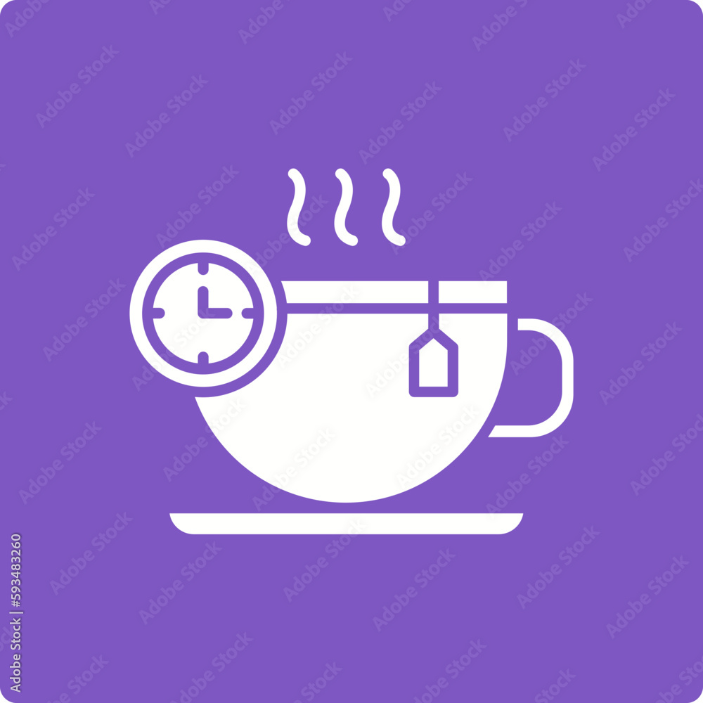 Canvas Prints Tea Time Icon