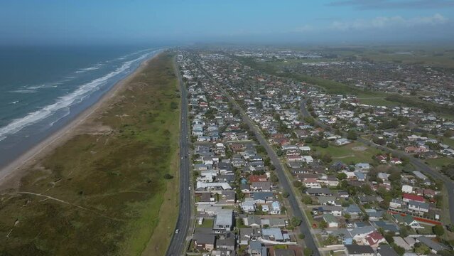 Papamoa beach and suburb near Tauranga, New Zealand
