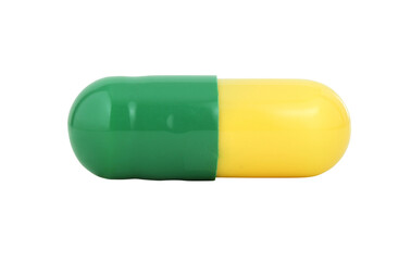 close-up capsule pill on transparent background png file