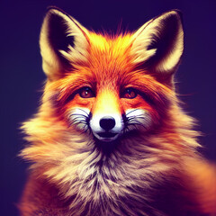 Fototapeta premium Fluffy Red Fox