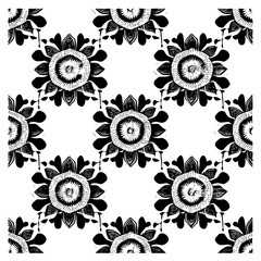 Get the Look: Floral Mandala Pattern Vector Black and White Design