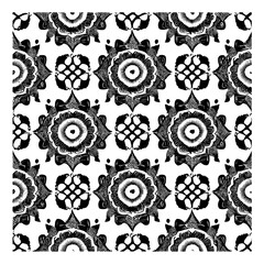 Add Some Flare to Your Designs with this Floral Mandala Pattern Vector Black and White Design