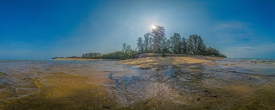 Panoramic View Over The Mouth Of Bo Dan River At Thai Natai Beach