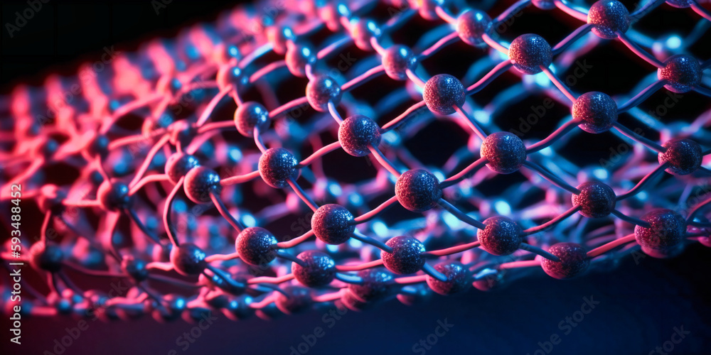 Poster the structure of a net hexagonal nano material,