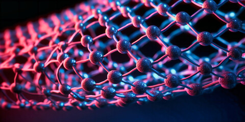 the structure of a net hexagonal nano material,