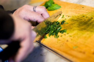 chef preparing the spices