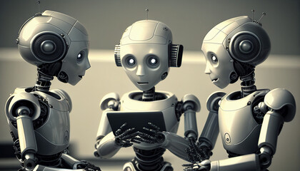 Künstliche Intelligenz von Robotern, Weiterbildung, Tablet Einweisung