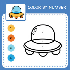 Color by number worksheet for kids learning numbers by coloring