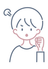 怒る人物のシンプルなイラスト