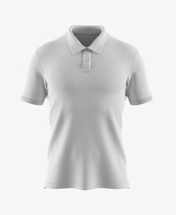 Men's Short Sleeve Polo Shirt Mockup. Front Side. 3D render