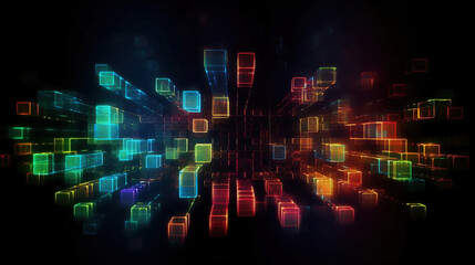 Obraz premium A Multicolored abstract background. AI Generative