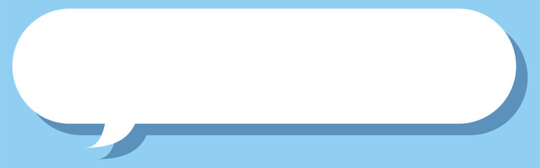 Obraz premium 吹き出しのイラスト12【白シルエットと影】