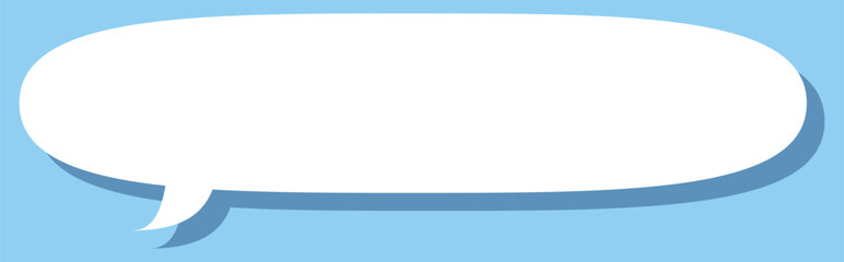 Obraz premium 吹き出しのイラスト14【白シルエットと影】